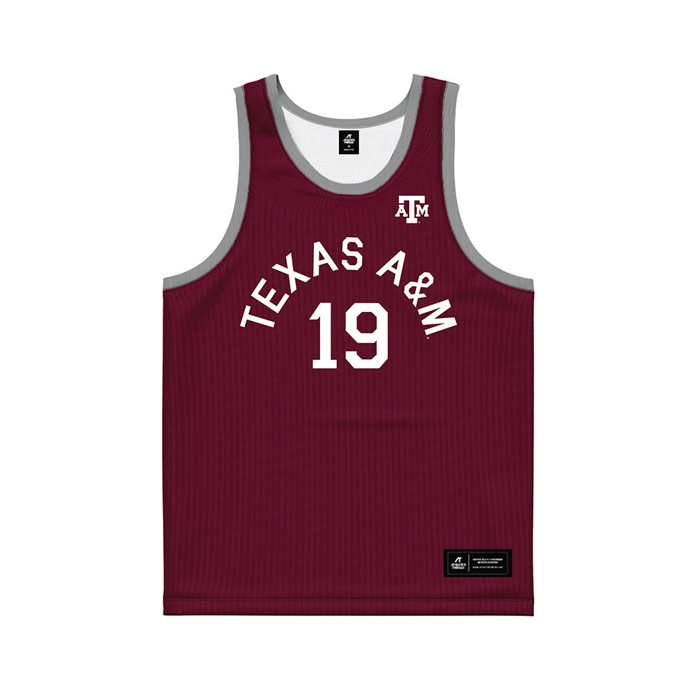 Texas A&M - NCAA Men's Basketball : Eemil Martinez - Hardwood Reissue Basketball Jersey-0