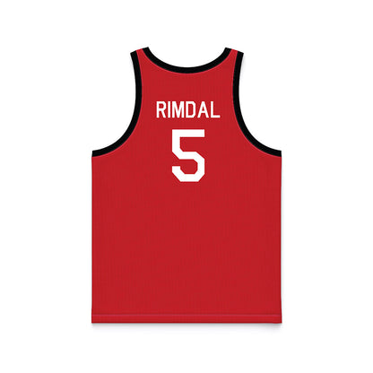 Nebraska - NCAA Women's Basketball : Alberte Rimdal - Hardwood Reissue Basketball Jersey-1