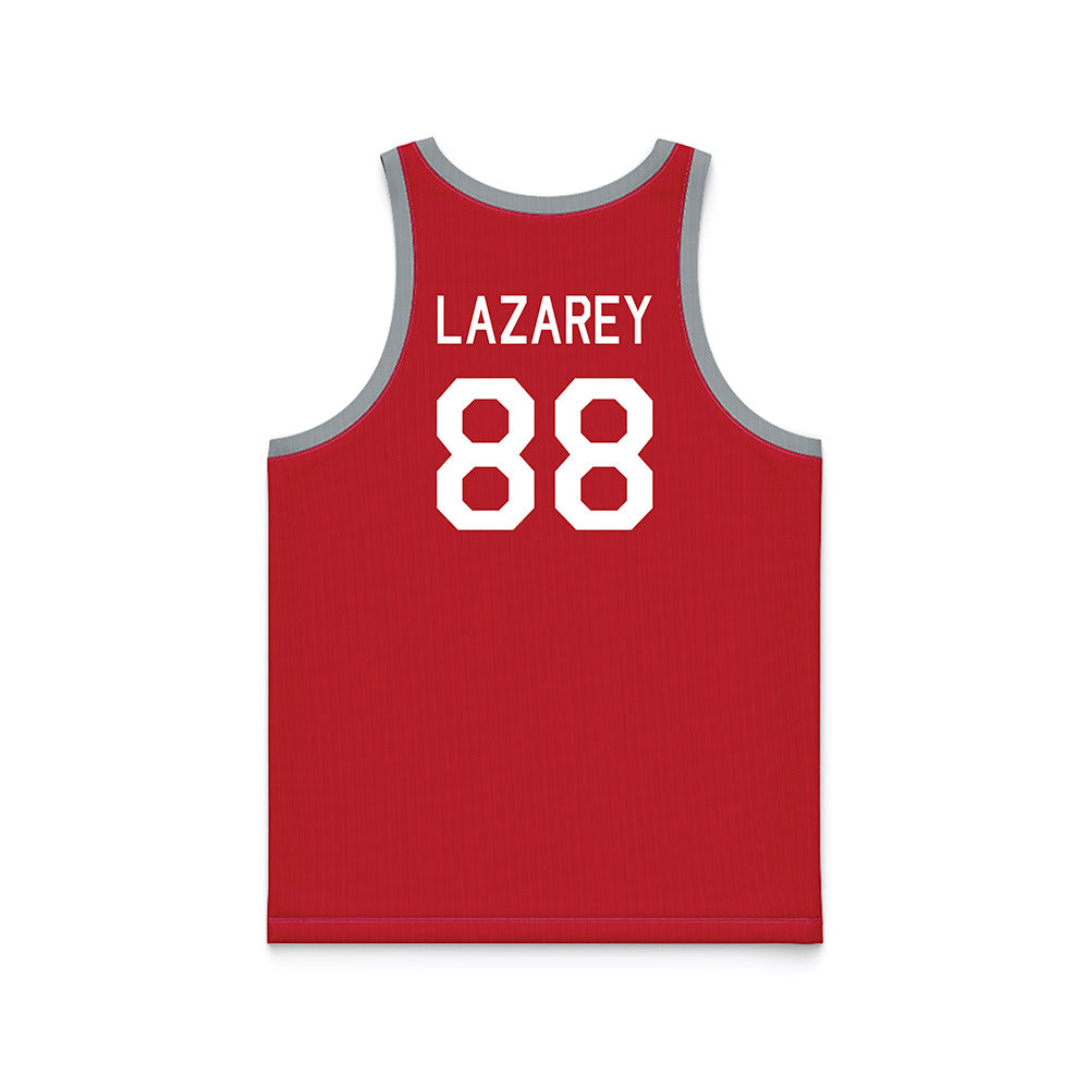 Ohio State - NCAA Men's Basketball : Vuk Lazarey - Red Hardwood Basketball Jersey-1