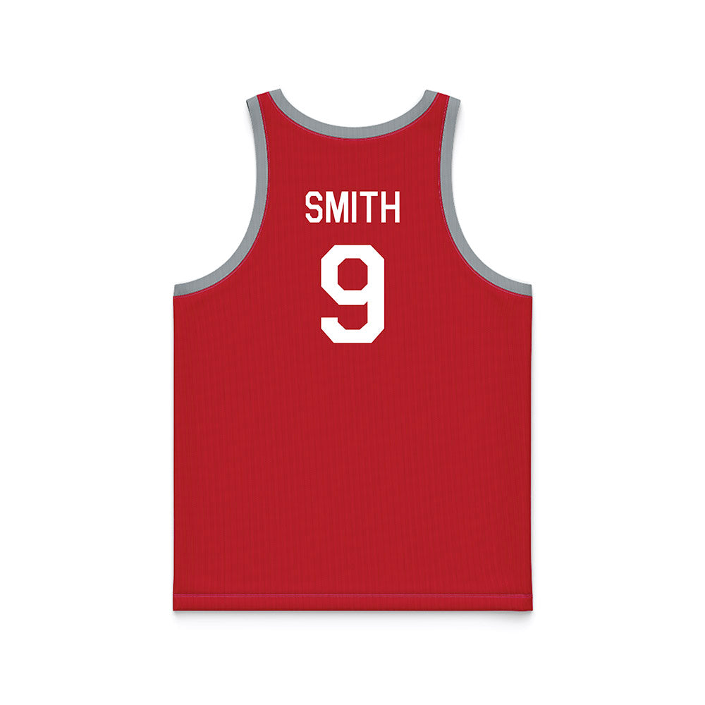 Ohio State - NCAA Men's Basketball : Alex Smith - Red Hardwood Basketball Jersey-1