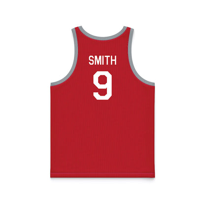 Ohio State - NCAA Men's Basketball : Alex Smith - Red Hardwood Basketball Jersey-1