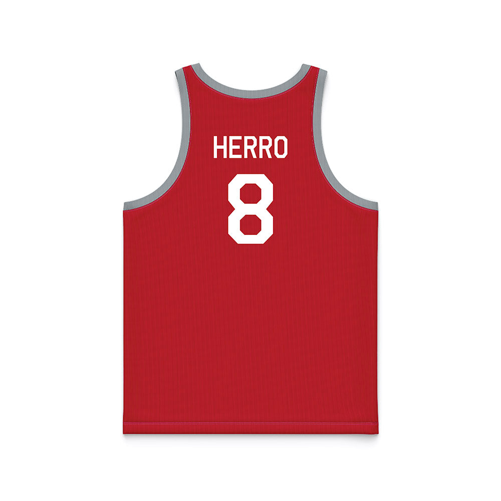 Ohio State - NCAA Men's Basketball : Myles Herro - Red Hardwood Basketball Jersey-1