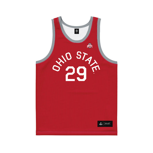 Ohio State - NCAA Women's Basketball : Adriana Díaz - Red Hardwood Basketball Jersey-0