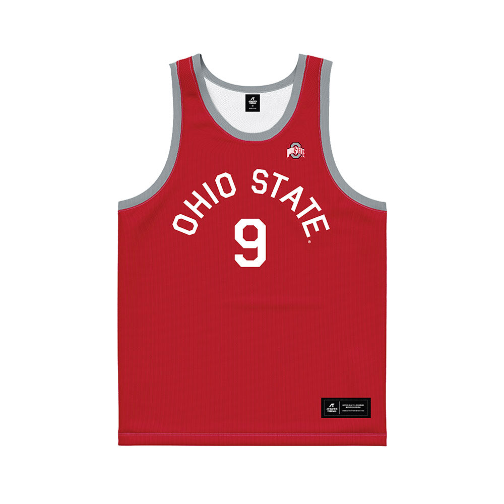 Ohio State - NCAA Men's Basketball : Alex Smith - Red Hardwood Basketball Jersey-0