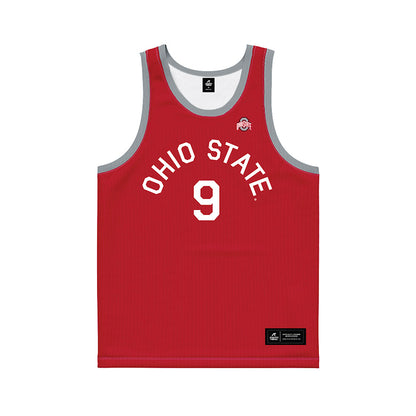 Ohio State - NCAA Men's Basketball : Alex Smith - Red Hardwood Basketball Jersey-0