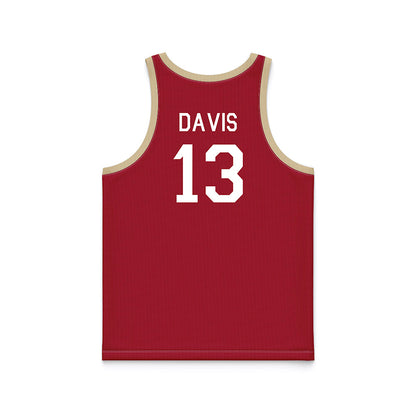 Oklahoma - NCAA Men's Basketball : Tae Davis - Hardwood Reissue Basketball Jersey-1