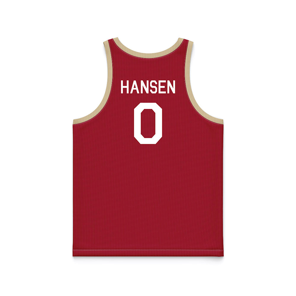 Oklahoma - NCAA Men's Basketball : Jake Hansen - Hardwood Reissue Basketball Jersey-1