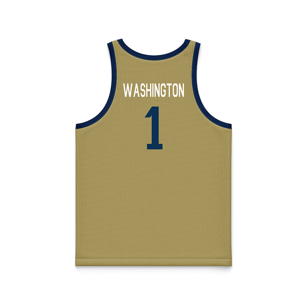 Georgia Tech - NCAA Men's Basketball : Lamar Washington - Hardwood Reissue Basketball Jersey-1