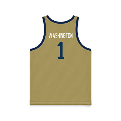 Georgia Tech - NCAA Men's Basketball : Lamar Washington - Hardwood Reissue Basketball Jersey-1
