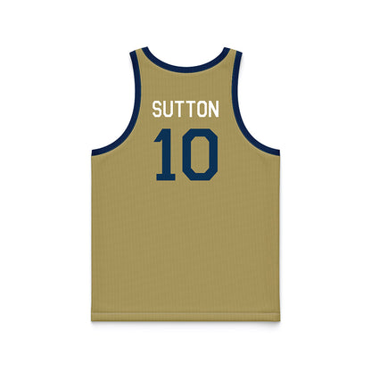 Georgia Tech - NCAA Men's Basketball : Darrions Sutton - Hardwood Reissue Basketball Jersey-1