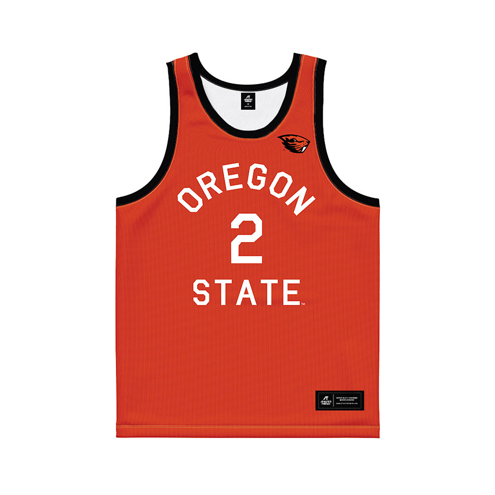 Oregon State - NCAA Men's Basketball : Josiah Lake II - Hardwood Reissue Basketball Jersey-0