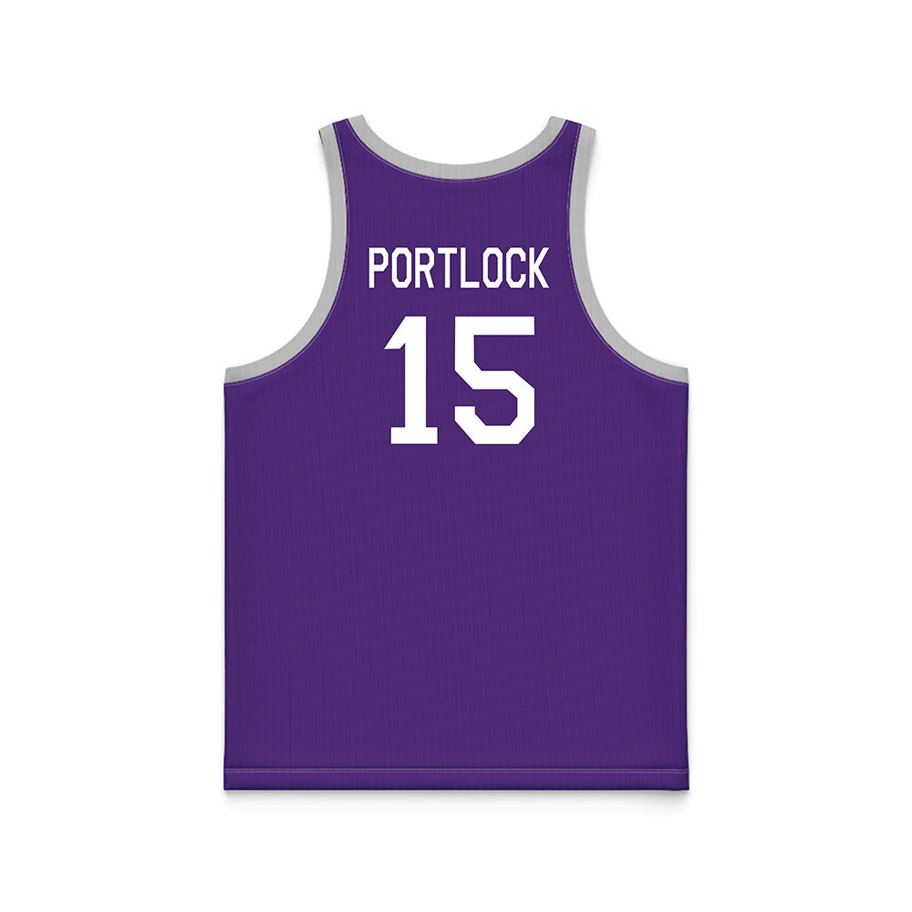 TCU - NCAA Women's Basketball : Sarah Portlock - Purple Hardwood Basketball Jersey-1