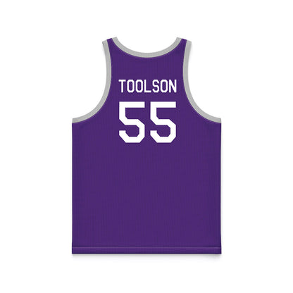 TCU - NCAA Men's Basketball : Tanner Toolson - Purple Hardwood Basketball Jersey-1