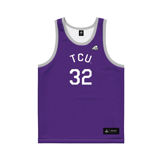 TCU - NCAA Men's Basketball : Malick Diallo - Purple Hardwood Basketball Jersey-0