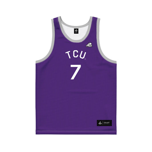 TCU - NCAA Women's Basketball : Marta Suarez - Purple Hardwood Basketball Jersey-0