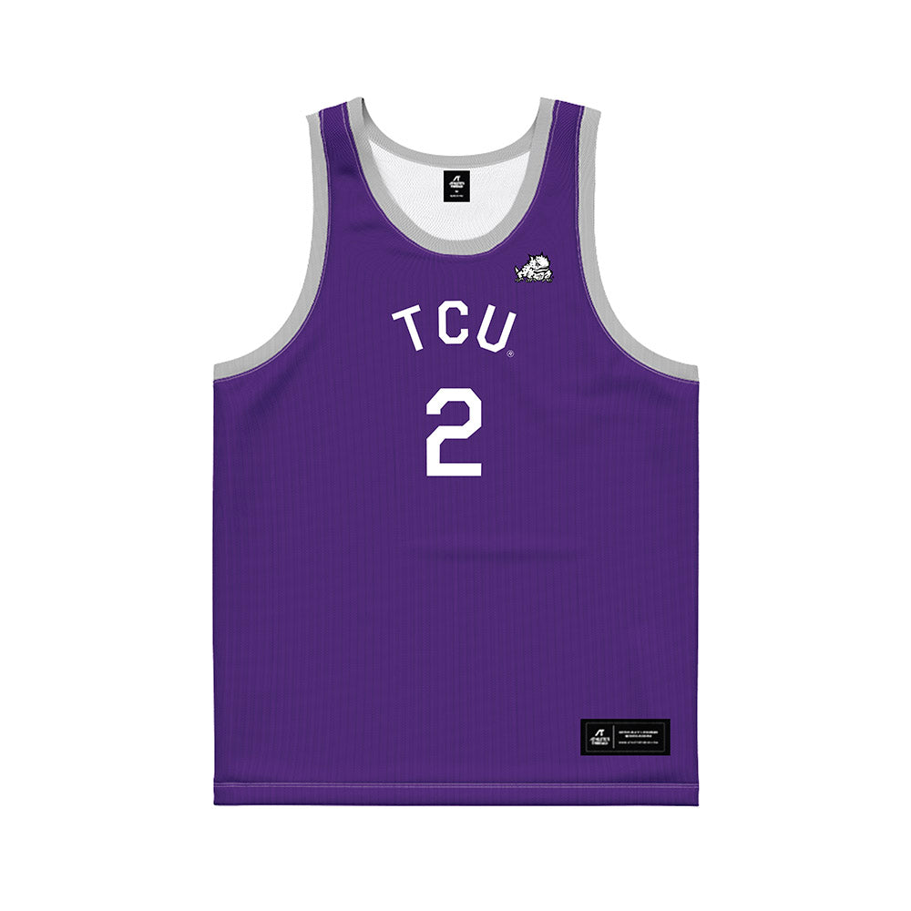 TCU - NCAA Women's Basketball : Veronica Sheffey - Purple Hardwood Basketball Jersey-0