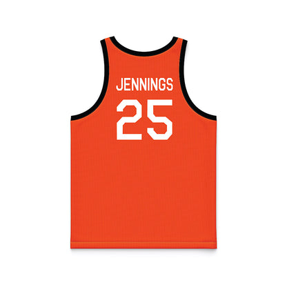 Oklahoma State - NCAA Men's Basketball : Robert Jennings - Orange Hardwood Basketball Jersey-1