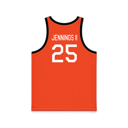 Oklahoma State - NCAA Men's Basketball : Robert Jennings II - Orange Hardwood Basketball Jersey-1