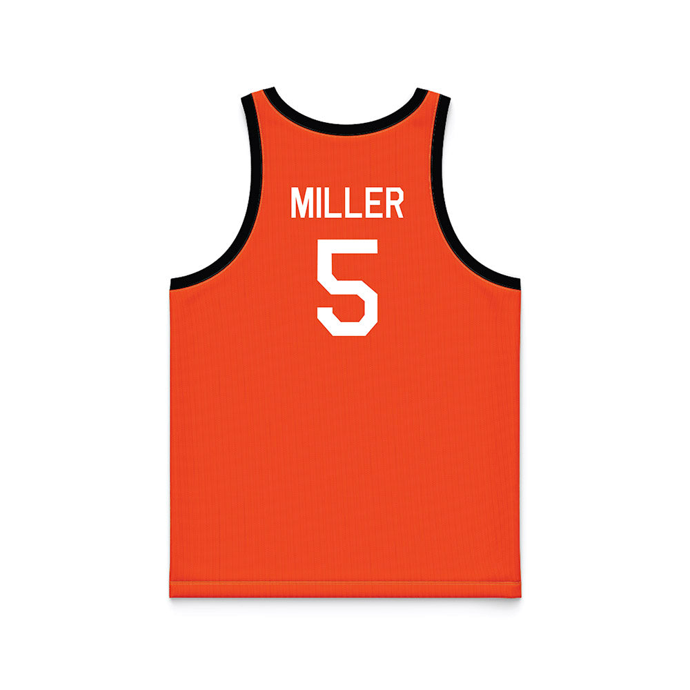 Oklahoma State - NCAA Men's Basketball : Vyctorius Miller - Orange Hardwood Basketball Jersey-1