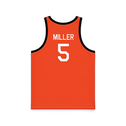 Oklahoma State - NCAA Men's Basketball : Vyctorius Miller - Orange Hardwood Basketball Jersey-1