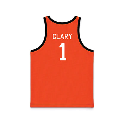 Oklahoma State - NCAA Men's Basketball : Kanye Clary - Orange Hardwood Basketball Jersey-1