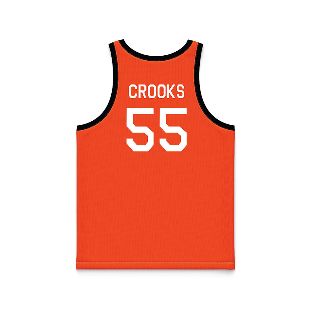 Oklahoma State - NCAA Women's Basketball : Audi Crooks - Orange Hardwood Basketball Jersey-1