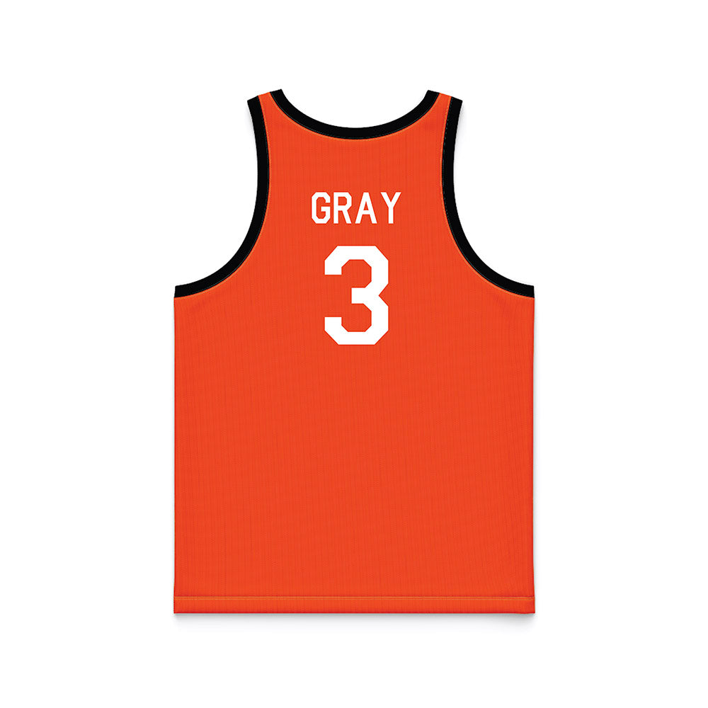 Oklahoma State - NCAA Women's Basketball : Micah Gray - Orange Hardwood Basketball Jersey-1