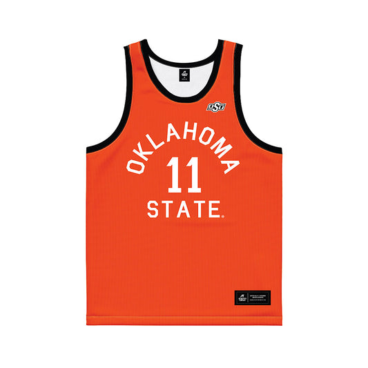 Oklahoma State - NCAA Women's Basketball : Achol Akot - Orange Hardwood Basketball Jersey-0