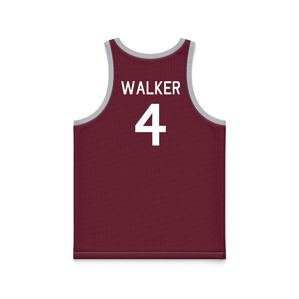 Mississippi State - NCAA Men's Basketball : Brandon Walker - Maroon Hardwood Basketball Jersey-1