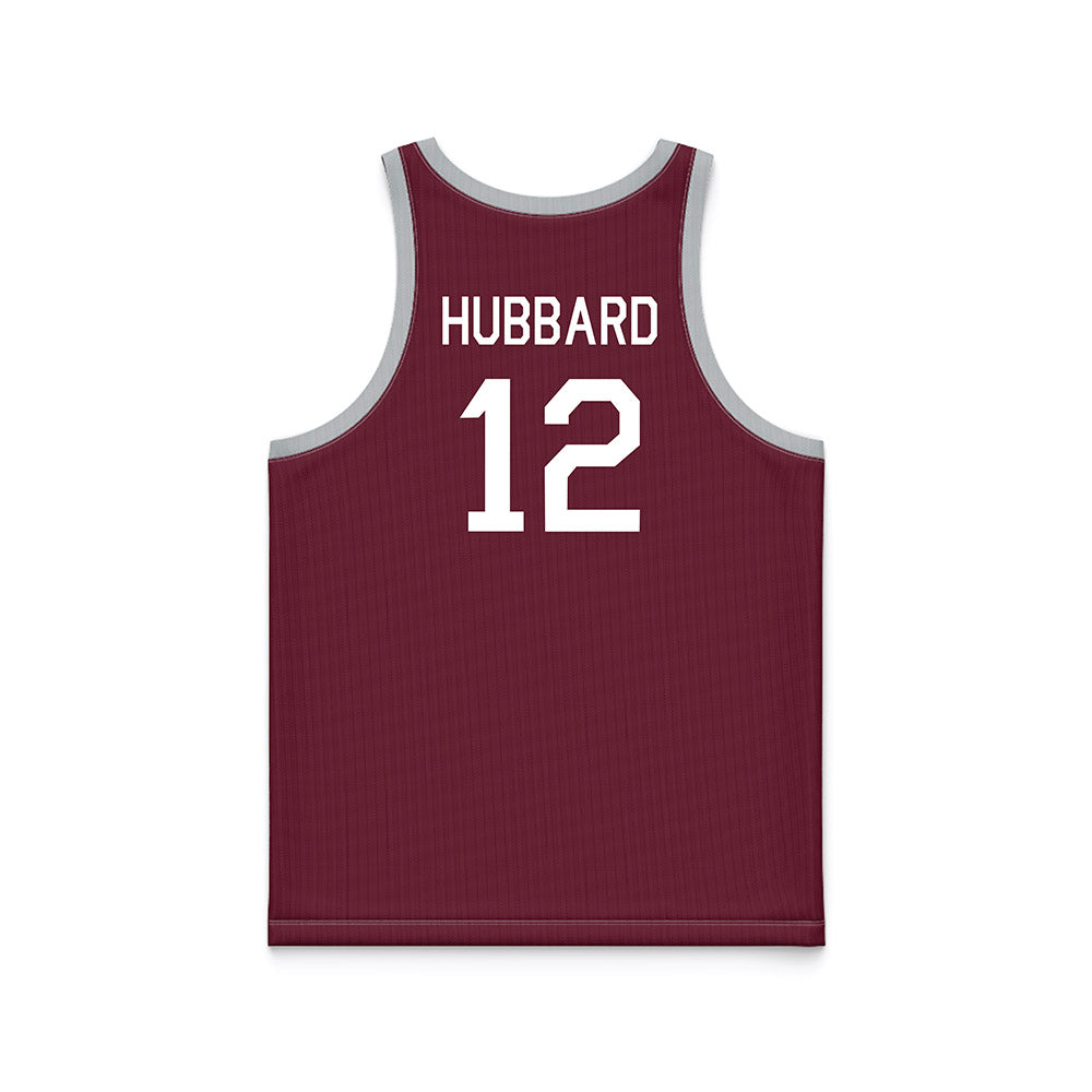 Mississippi State - NCAA Men's Basketball : Josh Hubbard - Maroon Hardwood Basketball Jersey-1