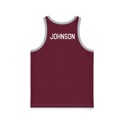 Mississippi State - NCAA Men's Basketball : Rj Johnson - Maroon Hardwood Basketball Jersey-1