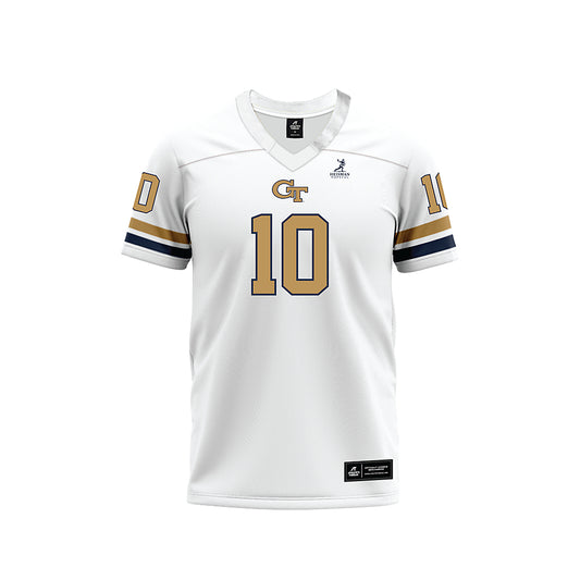 Georgia Tech - NCAA Football : Haynes King - Heisman White Premium Football Jersey-0