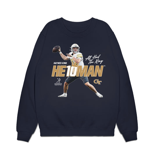 Georgia Tech - NCAA Football : Haynes King - Heisman Premium Crewneck Sweatshirt-0