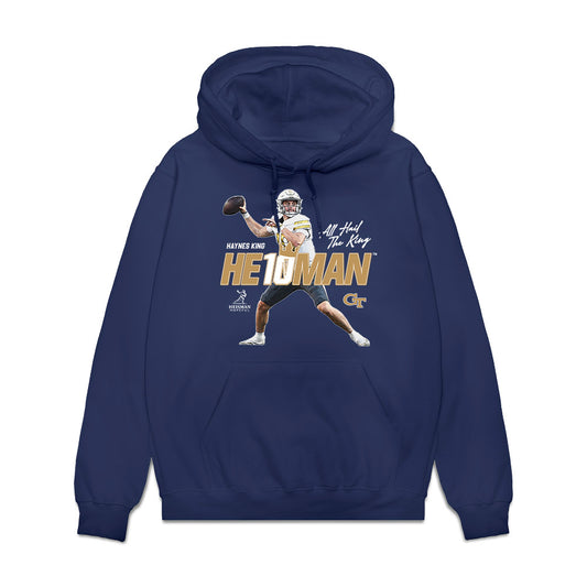 Georgia Tech - NCAA Football : Haynes King - Heisman Fleece Hooded Sweatshirt-0