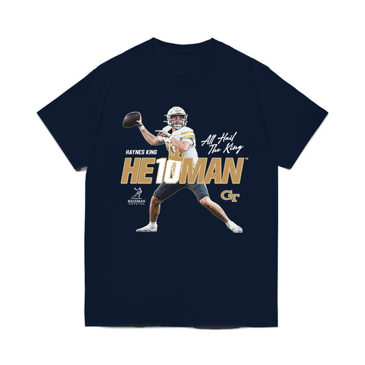 Georgia Tech - NCAA Football : Haynes King - Heisman Comfort Colors T-Shirt-0