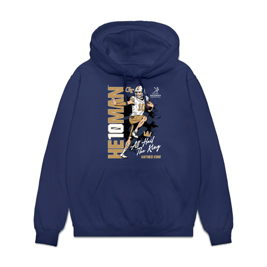 Georgia Tech - NCAA Football : Haynes King - Heisman Stance Fleece Hooded Sweatshirt-0