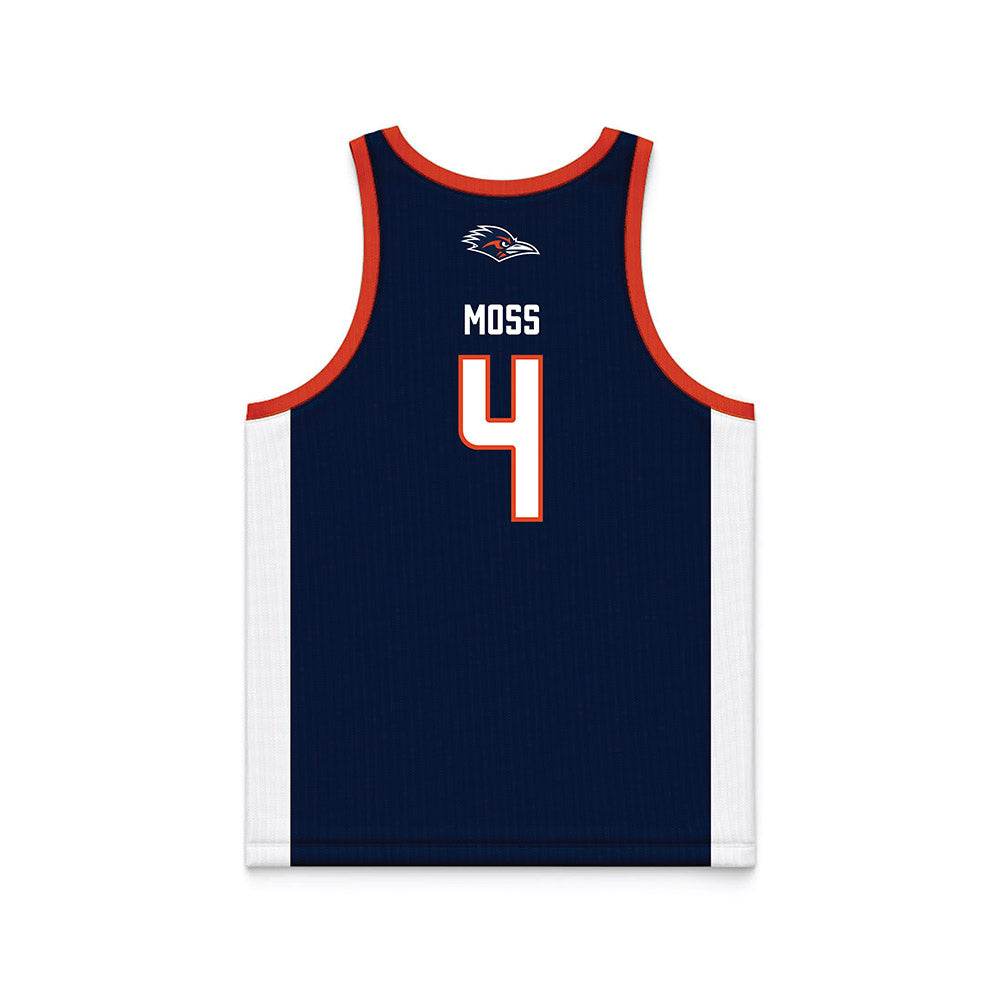 UTSA - NCAA Men's Basketball : Brent Moss - Navy Basketball Jersey-1