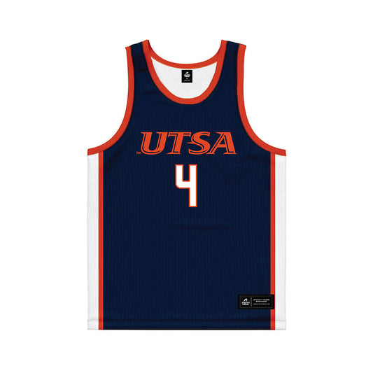 UTSA - NCAA Men's Basketball : Brent Moss - Navy Basketball Jersey-0