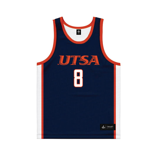 UTSA - NCAA Men's Basketball : Jayson Peterson - Navy Basketball Jersey-0