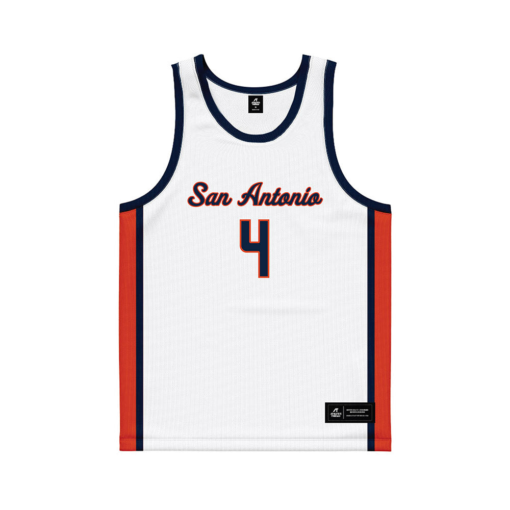 UTSA - NCAA Men's Basketball : Brent Moss - White Basketball Jersey-0