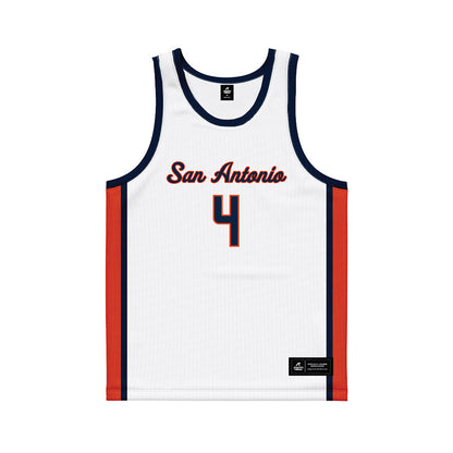 UTSA - NCAA Men's Basketball : Brent Moss - White Basketball Jersey-0