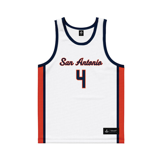 UTSA - NCAA Men's Basketball : Brent Moss - White Basketball Jersey-0
