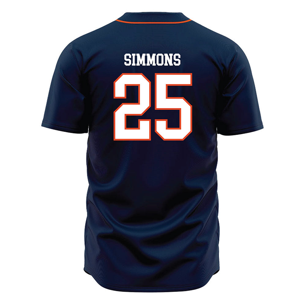 UTSA - NCAA Baseball : Sam Simmons - Navy Jersey-1