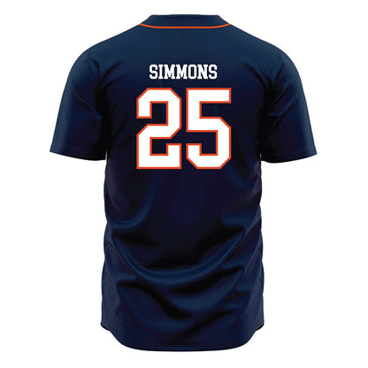 UTSA - NCAA Baseball : Sam Simmons - Navy Jersey-1