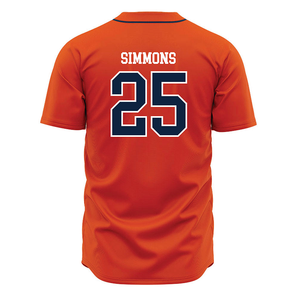 UTSA - NCAA Baseball : Sam Simmons - Orange Jersey-1