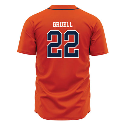 UTSA - NCAA Baseball : Garrett Gruell - Orange Jersey-1