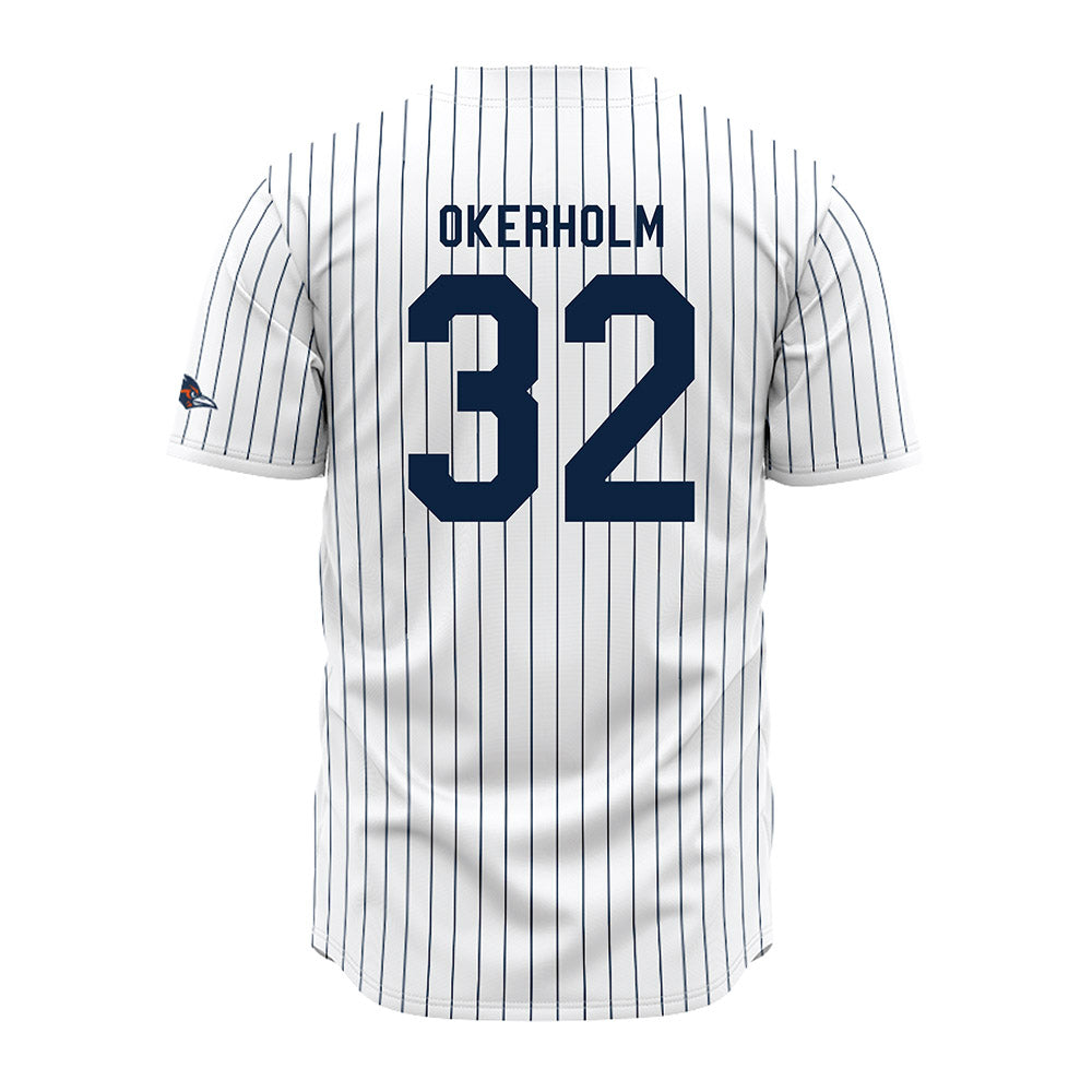 UTSA - NCAA Baseball : Christian Okerholm - Pinstripe Jersey-1