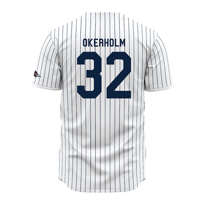 UTSA - NCAA Baseball : Christian Okerholm - Pinstripe Jersey-1