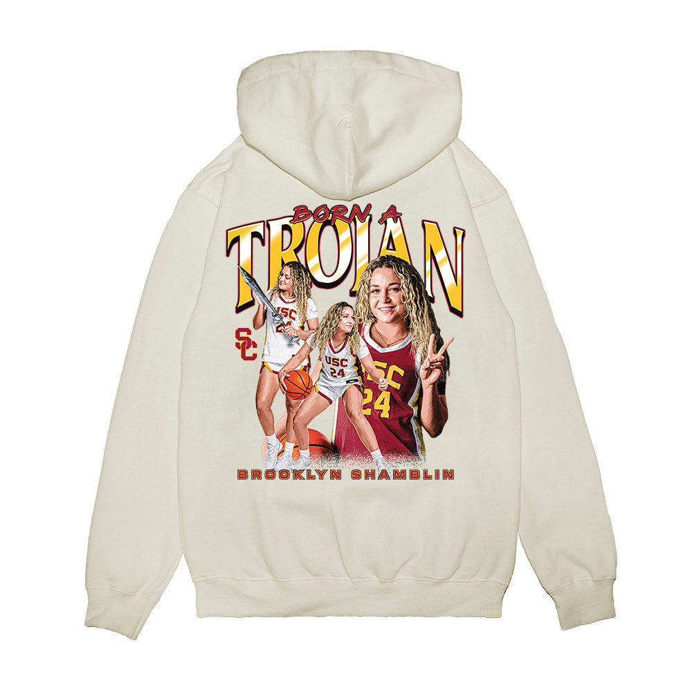 USC - NCAA Women's Basketball : Brooklyn Shamblin - Premium Hooded Sweatshirt-1