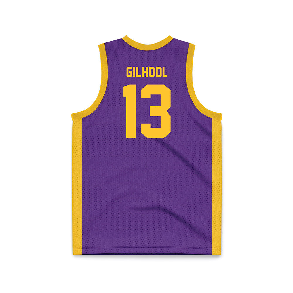 LSU - NCAA Men's Basketball : Matthew Gilhool - Purple Basketball Jersey-1